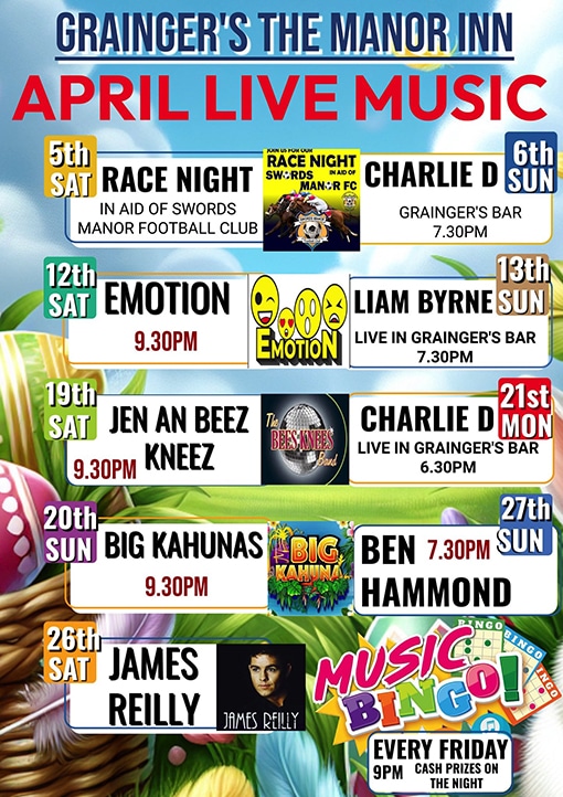 april live music manor